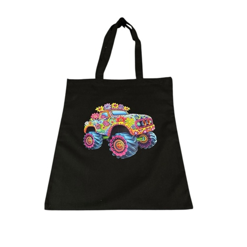 NEW canvas tote shoulder bag custom graphic handmade W 14 H 16 SH 11 inches‎